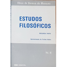 ESTUDOS FILOSOFICOS, SEGUNDA PARTE volume 3 - sebo