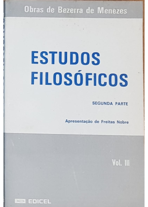ESTUDOS FILOSOFICOS, SEGUNDA PARTE volume 3 - sebo